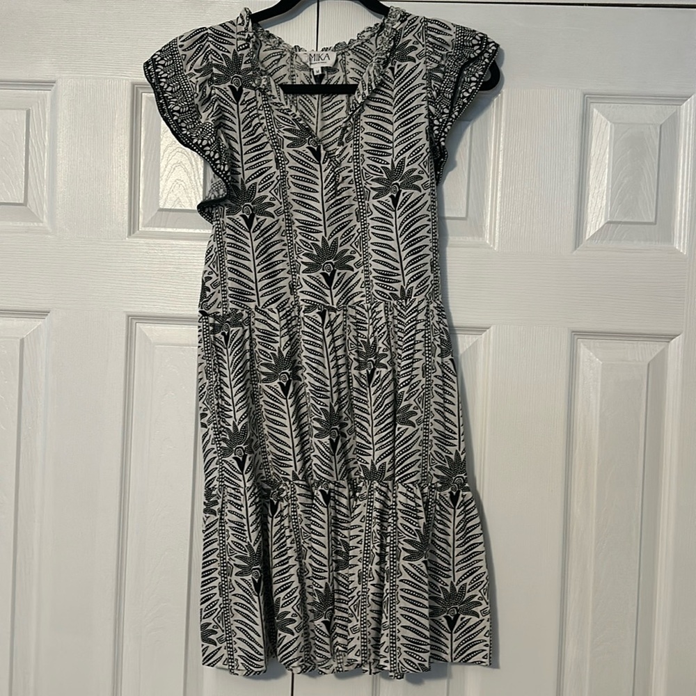 OMIKA Dress M Black/White pattern